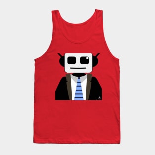 Dapper Robot Tee 1: Where Circuitry Meets Couture Tank Top